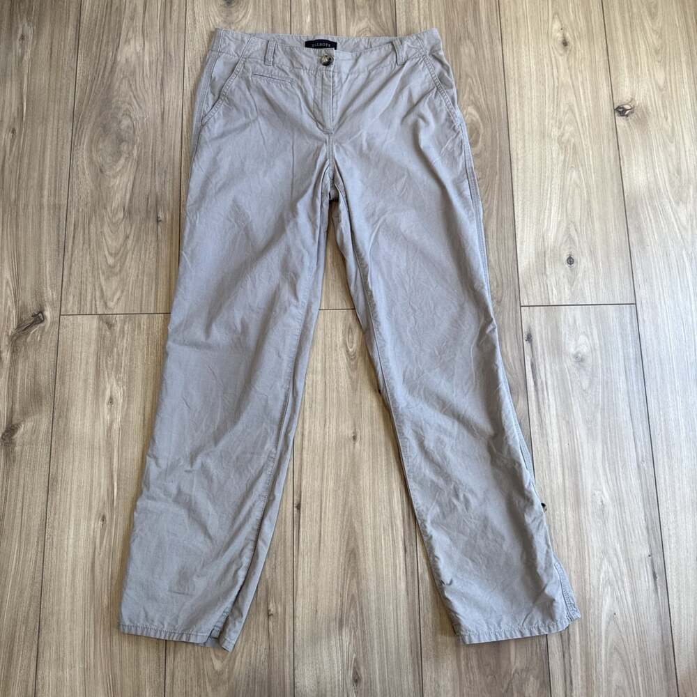 Talbots Womens Relaxed Boyfriend Chino Pants Sz 6 Khaki Tan Stretch 100% Cotton